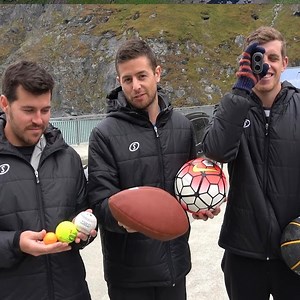 17M views · 21K reactions | Sports Balls Vs. Magnus Effect from 200m Dam! | How Ridiculous | Facebook