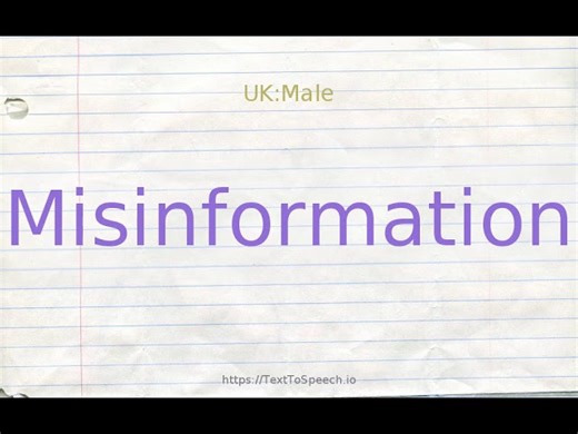misinformation synonyms, antonyms and definitions, Online thesaurus, TextToSpeech.io