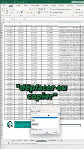 Excel : comment déplacer une feuille dans un autre classeur #excel #pourtoi