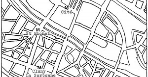 Handmade collaborative map of Paris