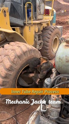 55K views · 224 reactions | Inner Tube Repair Process #mechanicjack #mechanic #innertube #excavator #repair | Mechanic Jack's team | Facebook
