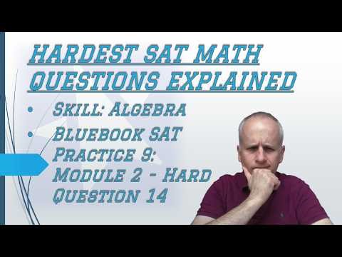Hard #satmath Algebra : Applying Slope Concepts to find Constant w/ Bluebook 9 Hard Module 2 Q 14