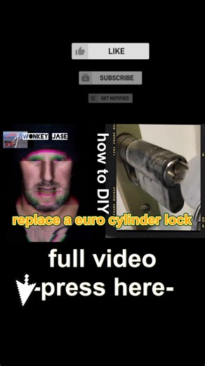 how to replace an euro lock cylinder ‪@wonkeyjase‬ #foryou #security #diy