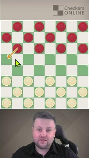 How to win a piece in the opening in american checkers? #shorts #checkers