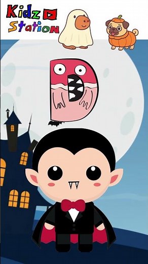 Halloween Phonics D E F | Guess the Spooky Letters! #Kidzstation #shorts