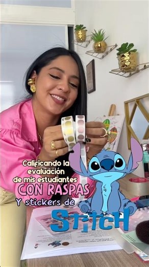 Grading with Stitch scratchers and stickers 👩🏻‍🏫✨