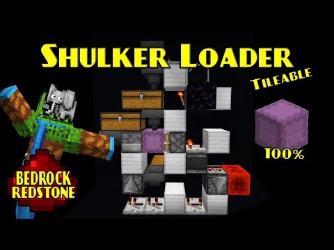Shulker Loader Tileable 100% Collection Rate! | Minecraft Bedrock Redstone Tutorial | MCPE XBOX PS