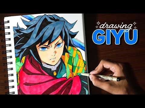 Want To Draw Giyu Tomioka Like a PRO? Watch This Step-by-Step Anime Drawing Tutorial