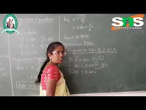 Regression Equations | Computational Mathematics | snsinstitutions