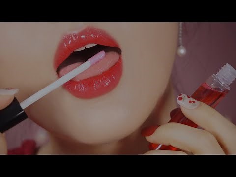 ASMR Lipgloss Candy Eating Mouth Sounds