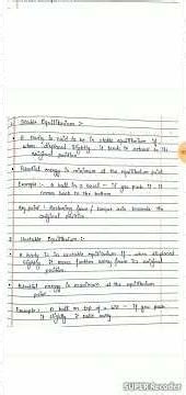 stable and unstable equilibrium B.Sc ( 2nd year) ( Mechanics)