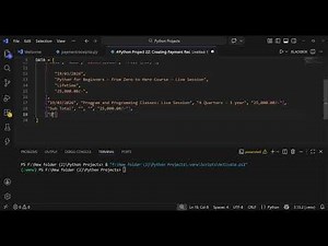 (22) Python Project: Creating a Payment Receipt in Python