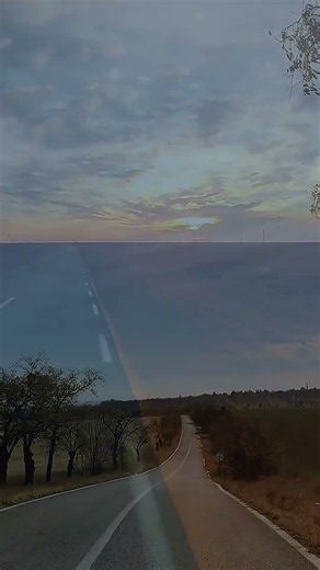 Journey Through Autumn: An Aerial View of Nature's Highway. #nature