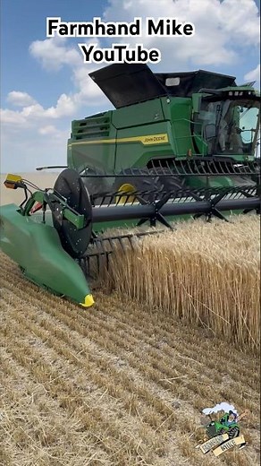 John Deere X9 1000 combine cutting wheat near Kentland Indiana.