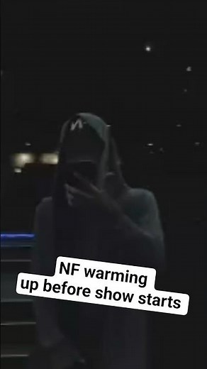 NF warming up before concert starts #nf #nfrealmusic #nfrealfans #nffanpage #nfrap #rap #shorts