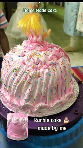 Barbie cake#doll cake#cake making #Home made cake