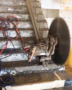 Giant saw cutting concrete stairs! | Nifty & Thrifty