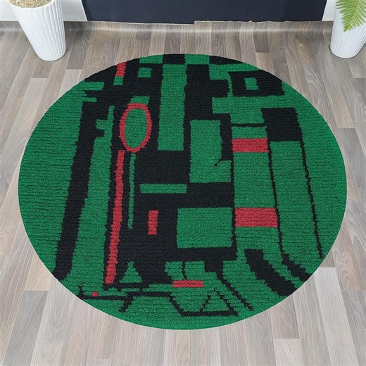 Handmade Green Wool Round Rug, Authentic Moroccan Berber Style Rug, Custom Moroccan Circle Rugs, Rug for Living Room for Boho Home Decor. - Etsy Canada