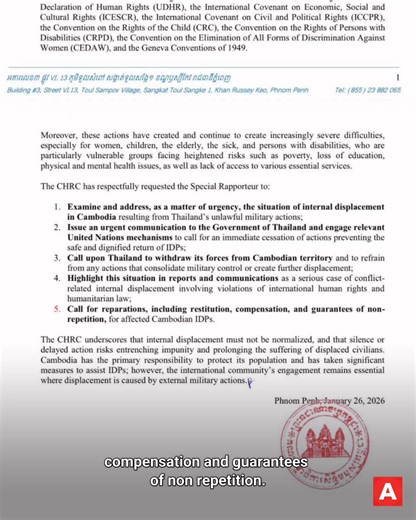 CHRC urges UN action as thousands remain displaced in Cambodia | Asian Speech