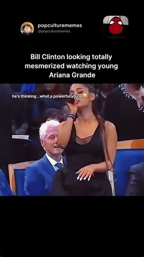 bill clinton "caught in 4k" watching ariana grande is a meme goldmine 😂 #billclinton