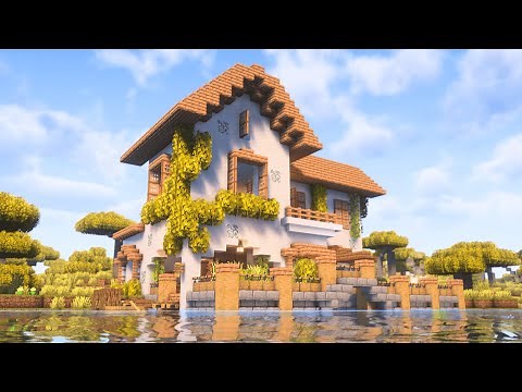 Build a Stunning Tuscan Villa by the Water in Minecraft | 🛠️ Full Tutorial Interior & Exterior