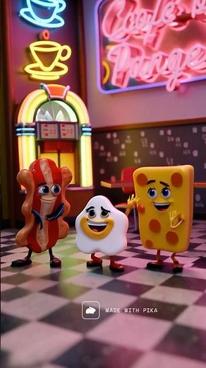 Bacon Egg n Cheese song Goes HARD – Funniest AI Dance Animation! #diy #funny #viralvideo #fyp