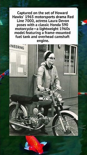 Laura Devon and the 1965 Honda S90 🏍️ #LauraDevon #HondaS90 #1960s