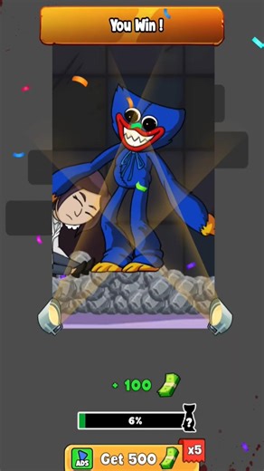 huggy pin - poppy play level 76 🥶 !!Dangerous kill them all #ytshort #shortfeed #huggy #wuggy #pinl