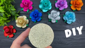 How to make Glitter Foam Roses DIY Foam Sheet Craft Ideas #diy #foamsheetcraftideas #manualidades #craftideas #diyflower | VIKI Studio DIY