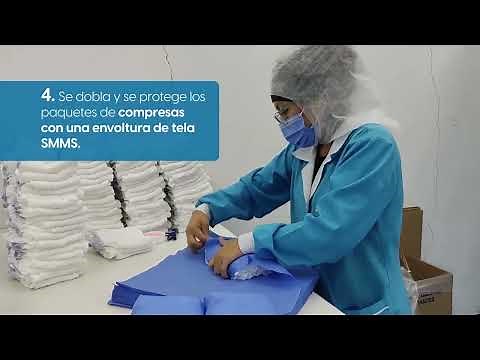 Proceso de fabricación compresas quirúrgicas