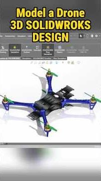 Drone model in Solidworks | watch full tutoriales in oir channel #shorts