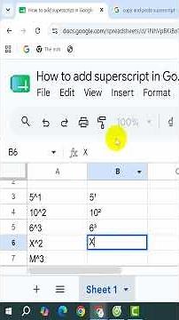 How to add superscript in Google Sheets #shorts #howto #viral