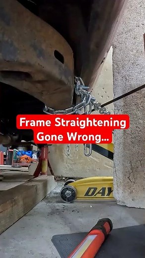 What Could Go Wrong? Frame Straightening #automobile #carrestorationproject #carmaintenance