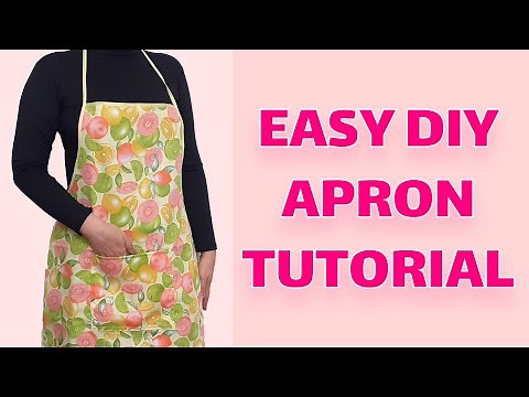 How to make kitchen apron at home | kitchen apron cutting and stitching tutorial | DIY