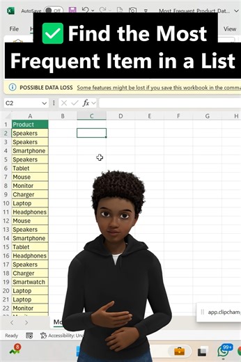 9.9K views · 45 reactions |  Excel Hack: Find the Most Frequent Item...