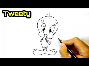 How to draw tweety bird easy step by step