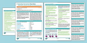 Year 1 Maths Same-Day Intervention Plan: Place Value