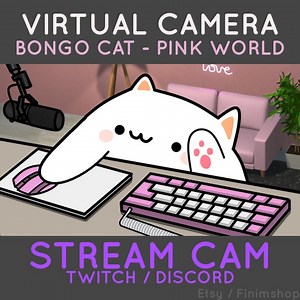 Bongocat - Pink World | Customizable Virtual Camera for Twitch & Discord (custom Included) - Etsy