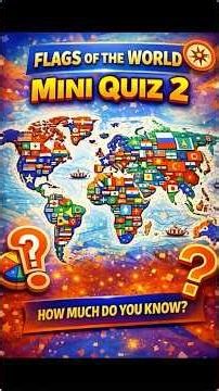 Flags of the World Mini Quiz 2 🚩 | Can You Get a Perfect Score?