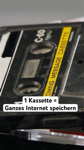 Auf dieser Kassette kannst du das gesamte Internet speichern! #biologie #science #zukunft