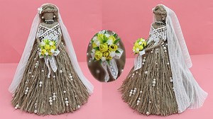Beautiful Bride Doll with Jute craft | How to decorate doll from jute | Diy Bigboom