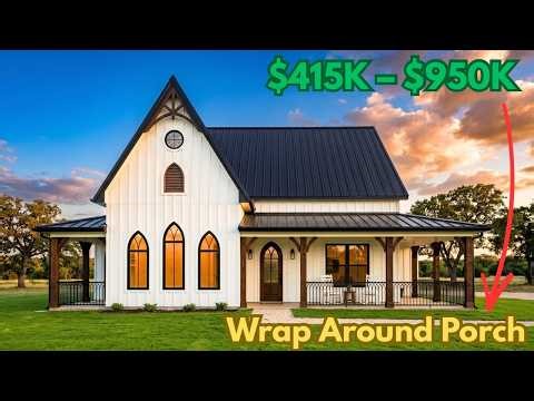 White Gothic Barndominium With Wrap Around Porch Real Costs, Design & Is It Worth It? (2026)