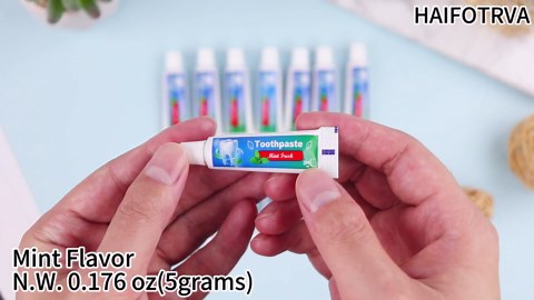 0.176 oz Bulk Travel Size Toothpaste,300 Tubes 5 Grams Extra Small Toothpaste Travel Size Bulk Mint Flavor Mini Disposable Toothpaste for Hotel,Guests,Homeless,School(Too Small,Only be Single Use)