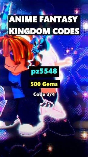 Anime Fantasy Kingdom Codes Update January 2026 500 Gems #roblox #shorts