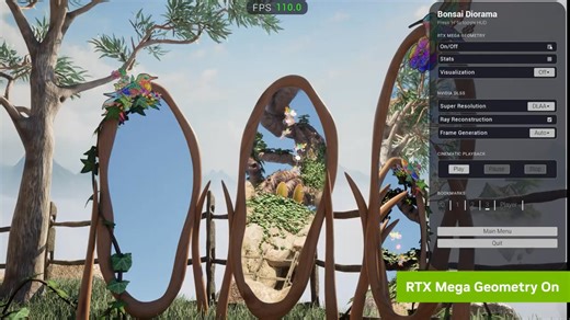2.2K views · 11 reactions | Check out our Bonsai Diorama demo highlighting RTX Mega Geometry and DLSS 4 via the NVIDIA RTX Branch of Unreal Engine 5 | NVIDIA Game Developer | Facebook