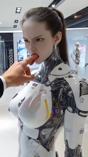 EXPO 2030｜When attempting to open the humanoid's chest plate... #technology #aiart #robot #humanoid | Hum AI Noid