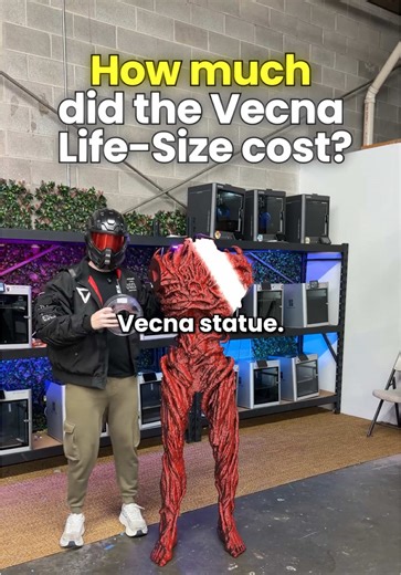 Here’s how much it’s cost to 3d print my life size Vecna statue so far!!! I’m honestly shocked it’s cost this much but since this statue is going to be 6”2 or so it kinda makes me feel better. What’s also crazy is this doesn’t include any sanding or painting costs. The statue is almost done tho and I can’t wait to show it off!