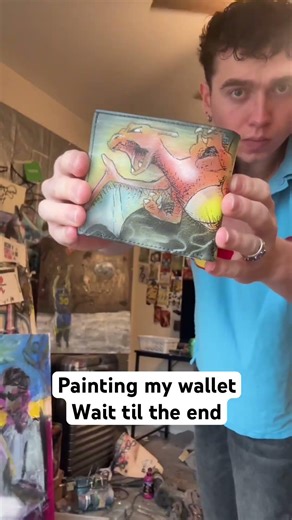 Charizard flame wallet #airbrush #pokemon #charizard