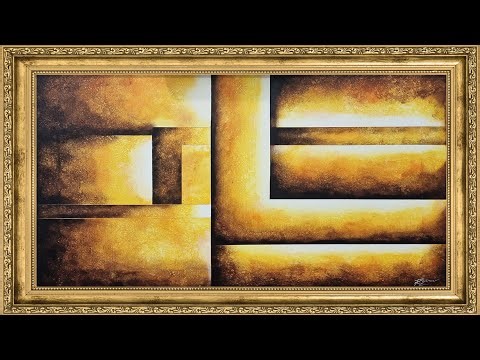 High Contrast Geometry: Earth Tones & Bold Yellow Abstract 4K Wallpaper for Frame TV by Rodolfo IM