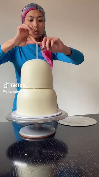 Two-Tier Dome Wedding Cake Inspired by Sugar Cane